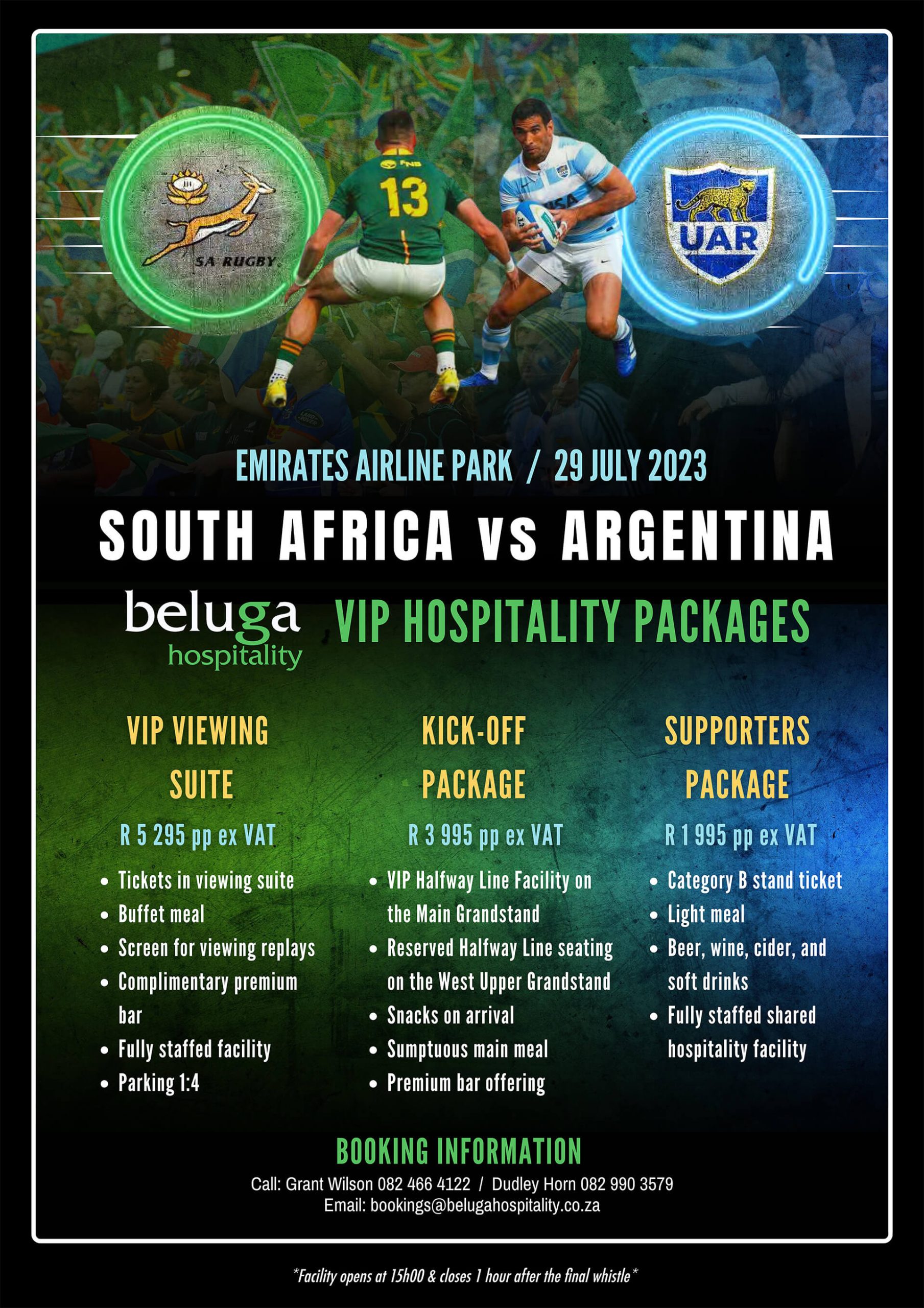 South Africa vs Argentina Rugby Championship 2023