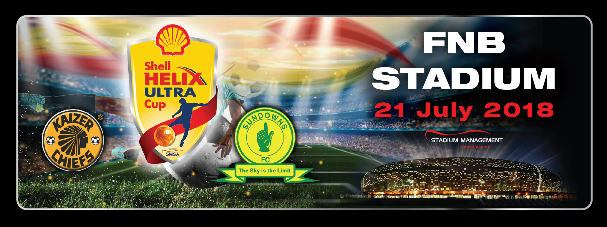 Kaizer Chiefs vs Mamelodi Sundows - Shell Helix Ultra Cup - Beluga Hospitality Banner