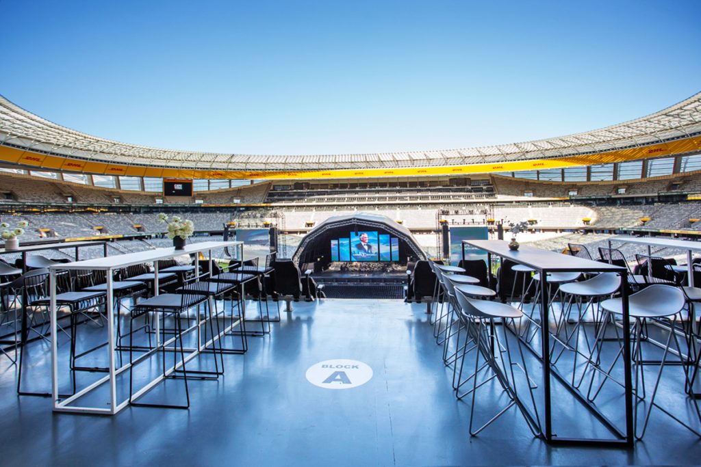 Andera Bocelli Concert setup