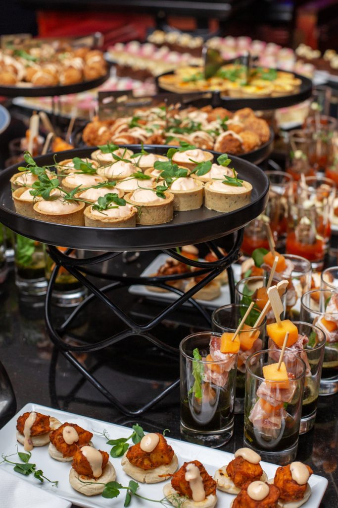 Snack table focusing on food at the Sales Force Conference