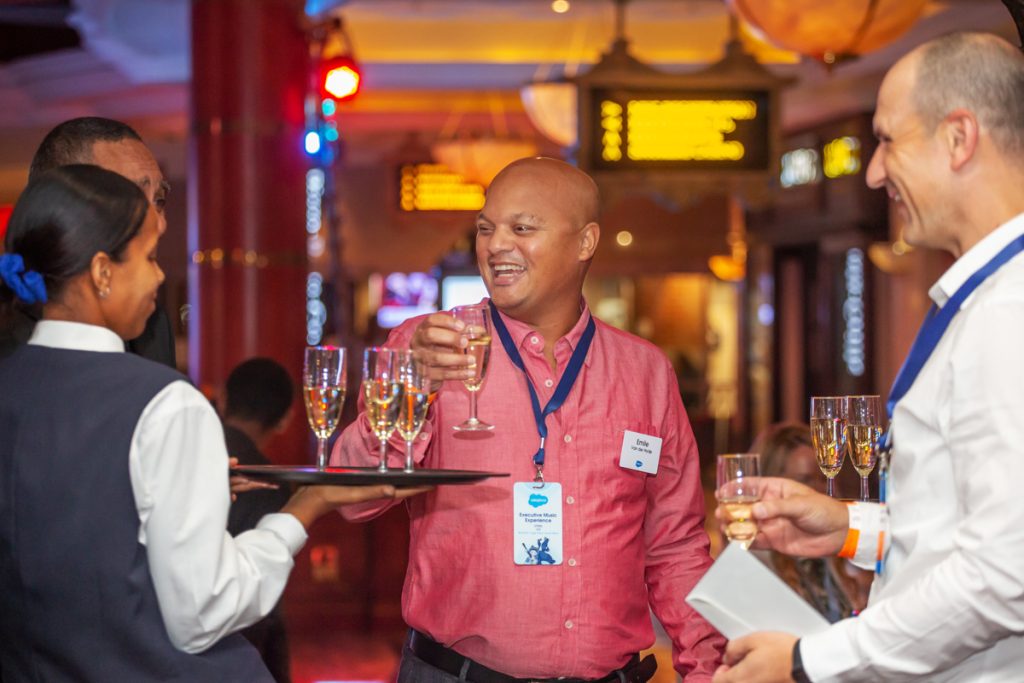 Cheerful Faces at Sales Force Conference
